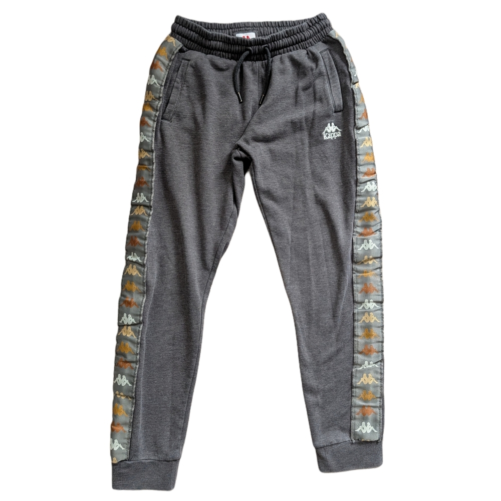 Kappa Grey Melange Winter White Logo Joggers Size Small